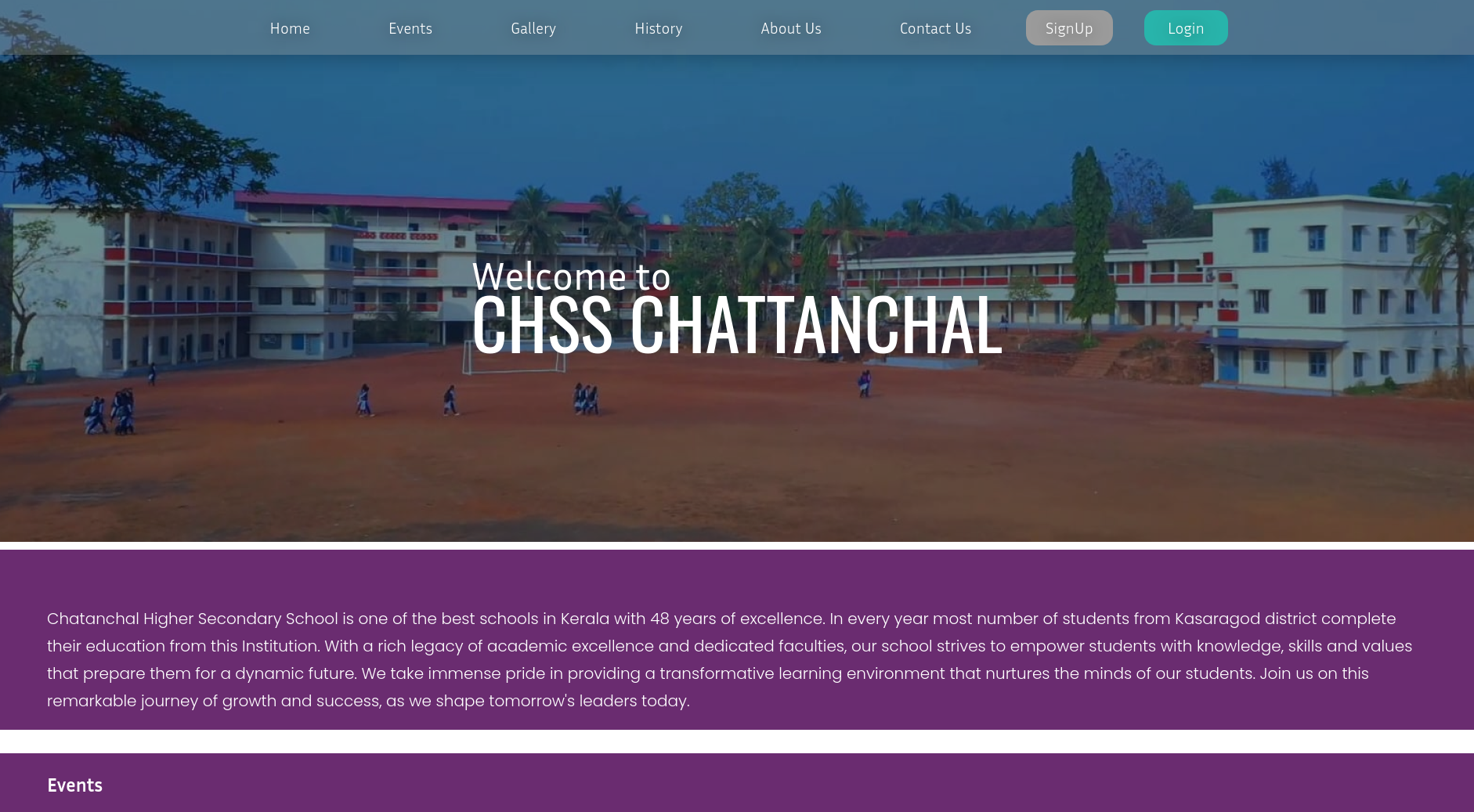 Chattanchal HSS Website